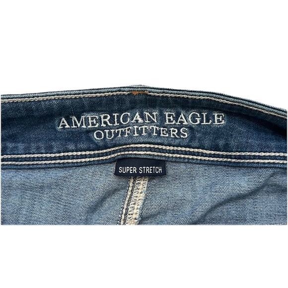 Y2K American Eagle Flare Bootcut Kickboot Stretch Denim Jeans Low Rise 6 Short - Picture 5 of 8